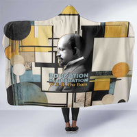 W.E.B. Du Bois Education is Liberation Hooded Blanket Scholar, Activist, Visionary Tribute Design - Wonder Print Shop