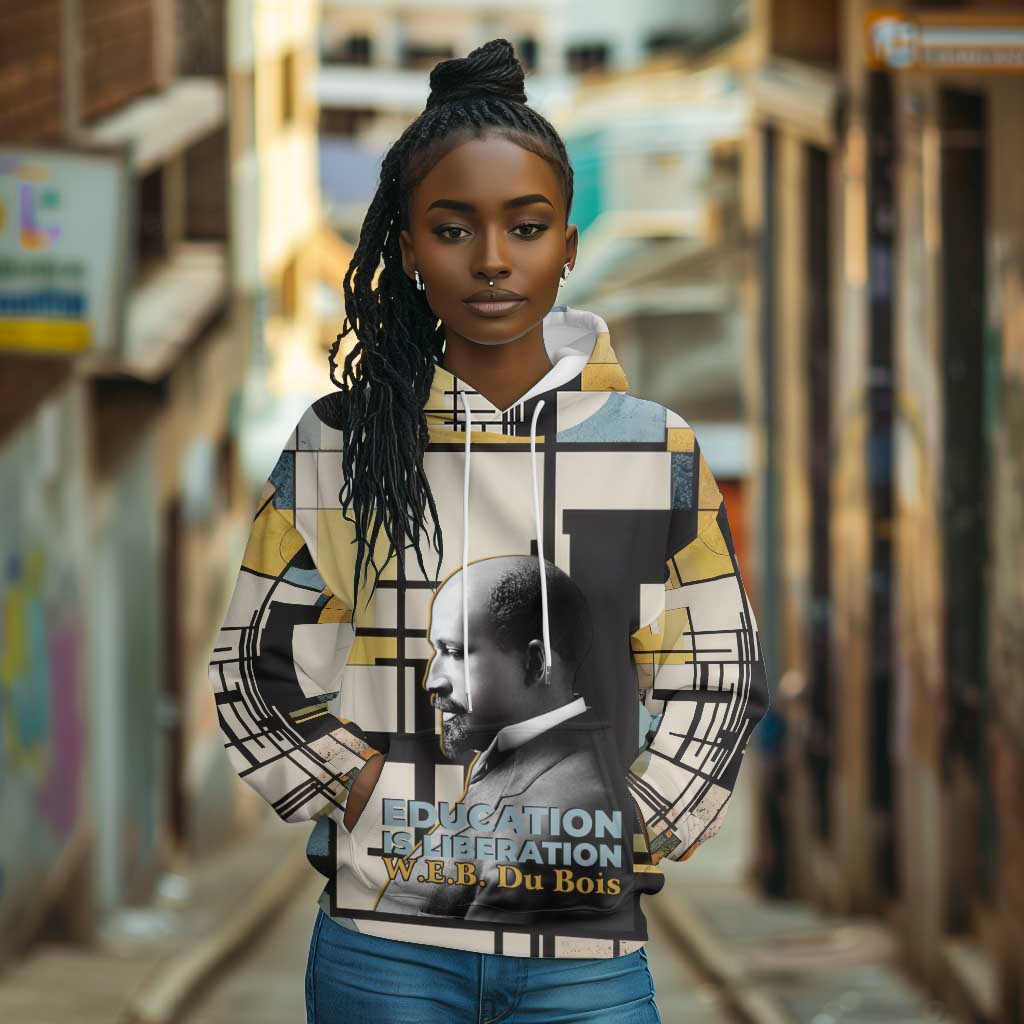 W.E.B. Du Bois Education is Liberation Hoodie Scholar, Activist, Visionary Tribute Design - Wonder Print Shop