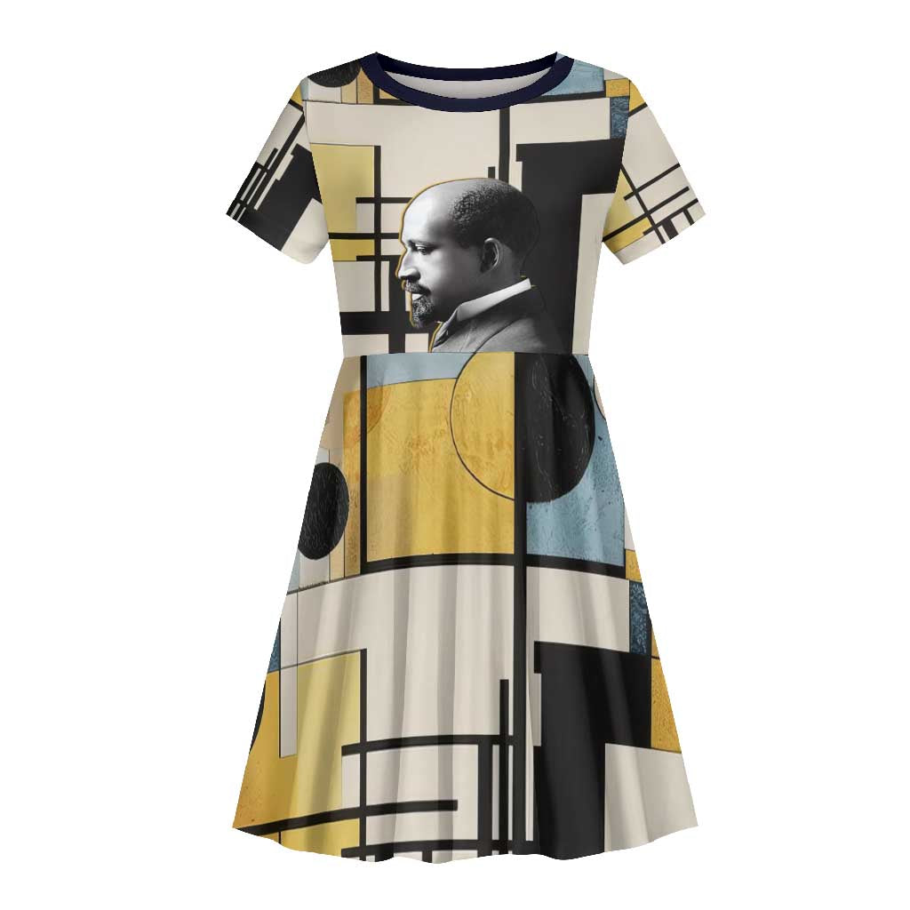 W.E.B. Du Bois Education is Liberation Kid Short Sleeve Dress Scholar, Activist, Visionary Tribute Design TS04