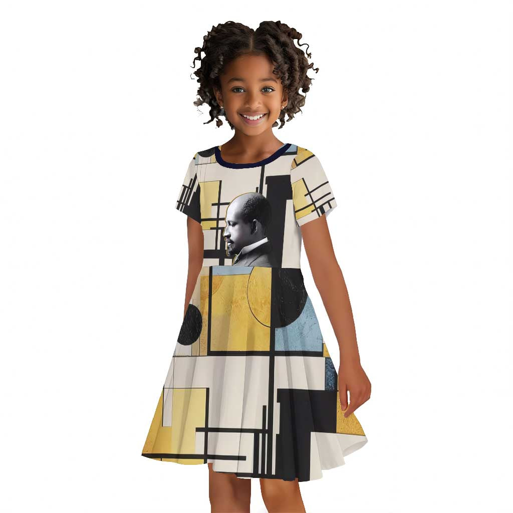 W.E.B. Du Bois Education is Liberation Kid Short Sleeve Dress Scholar, Activist, Visionary Tribute Design TS04