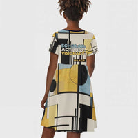 W.E.B. Du Bois Education is Liberation Kid Short Sleeve Dress Scholar, Activist, Visionary Tribute Design TS04