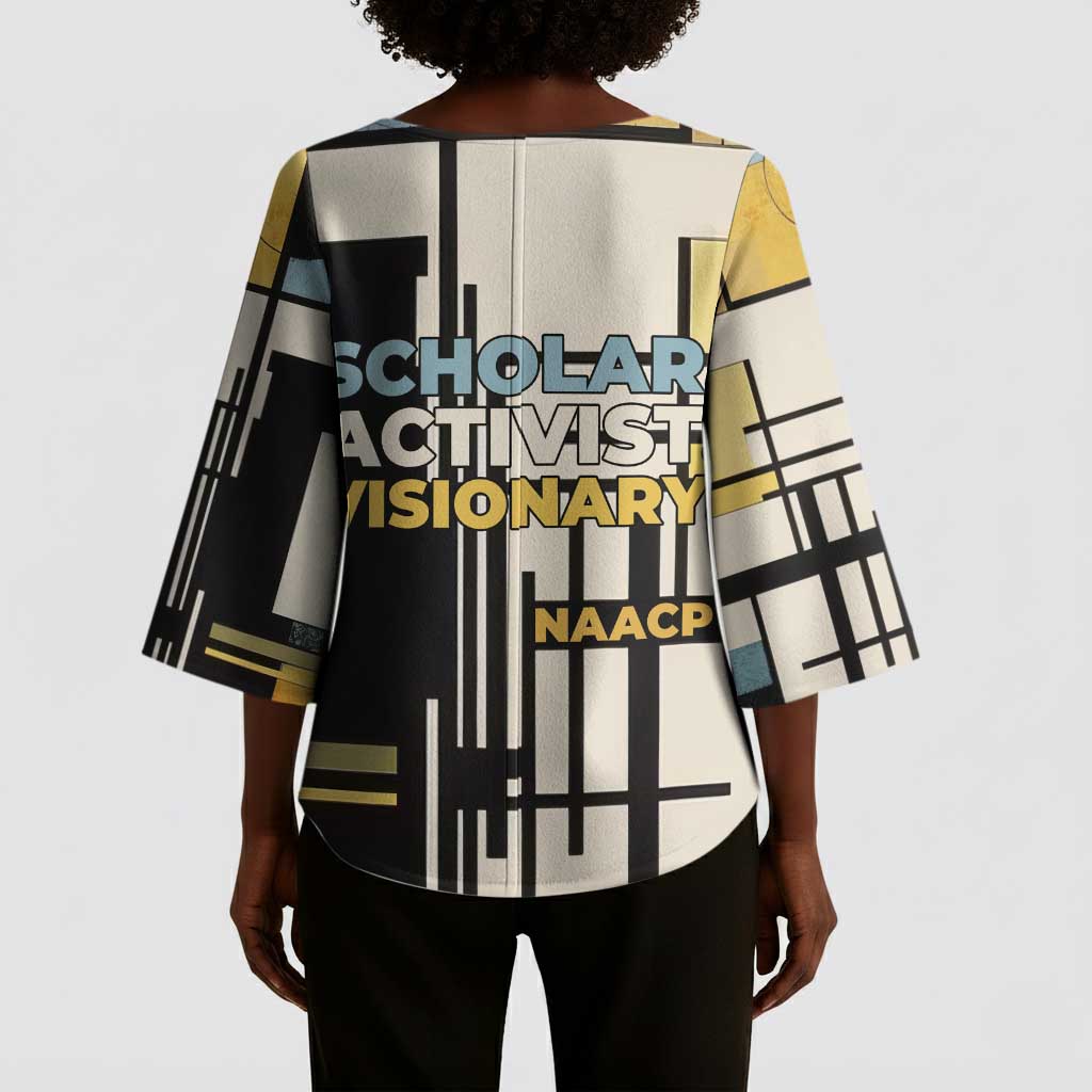 W.E.B. Du Bois Education is Liberation Kimono Sleeve Blouse Scholar, Activist, Visionary Tribute Design - Wonder Print Shop