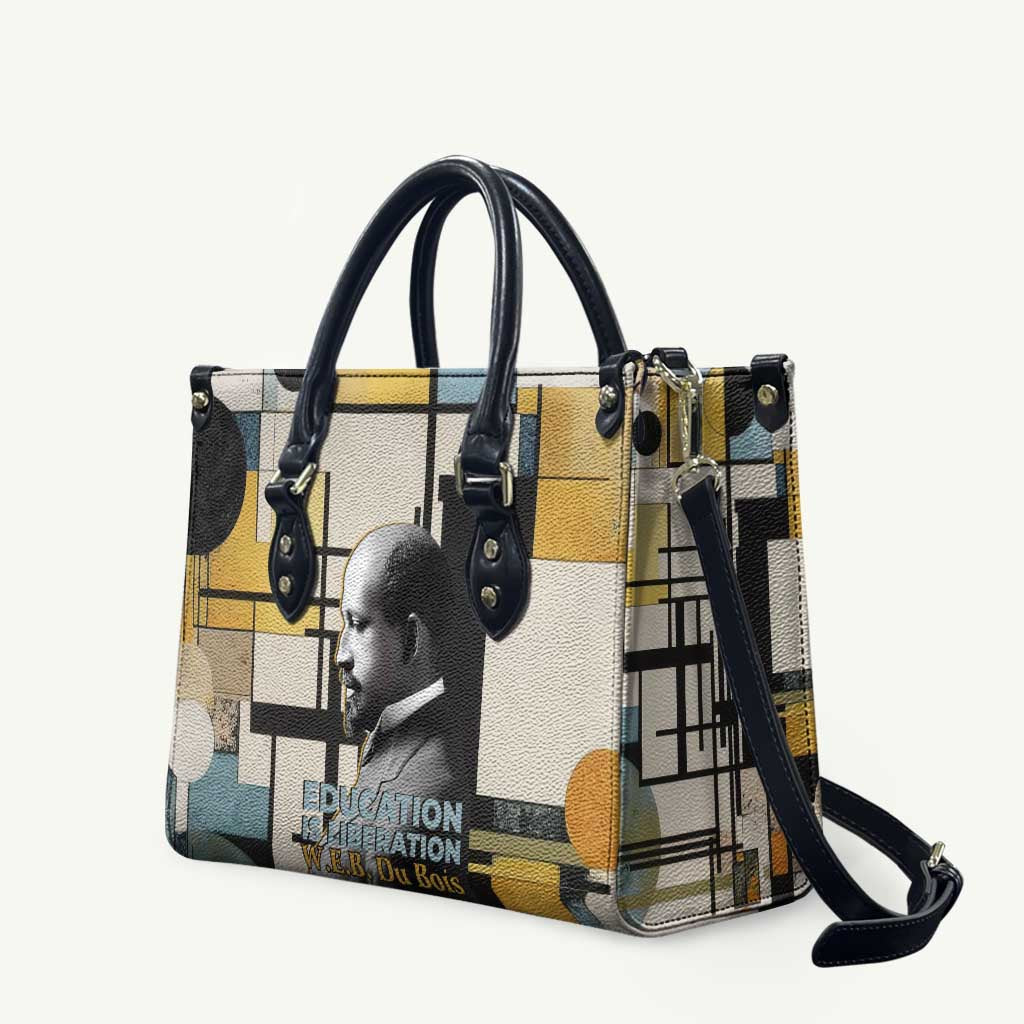 W.E.B. Du Bois Education is Liberation Leather Bag Scholar, Activist, Visionary Tribute Design - Wonder Print Shop