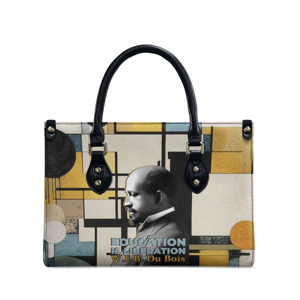 W.E.B. Du Bois Education is Liberation Leather Bag Scholar, Activist, Visionary Tribute Design - Wonder Print Shop
