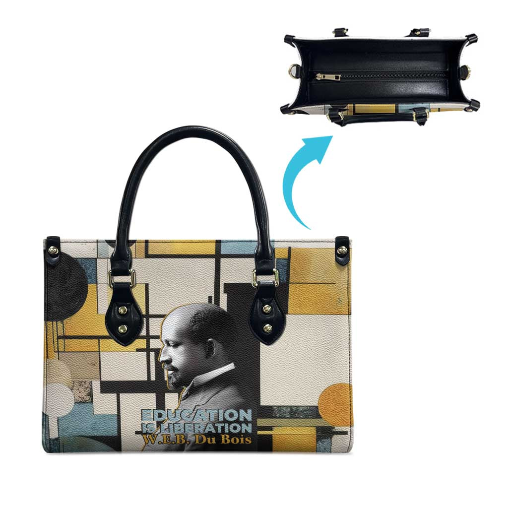 W.E.B. Du Bois Education is Liberation Leather Bag Scholar, Activist, Visionary Tribute Design - Wonder Print Shop