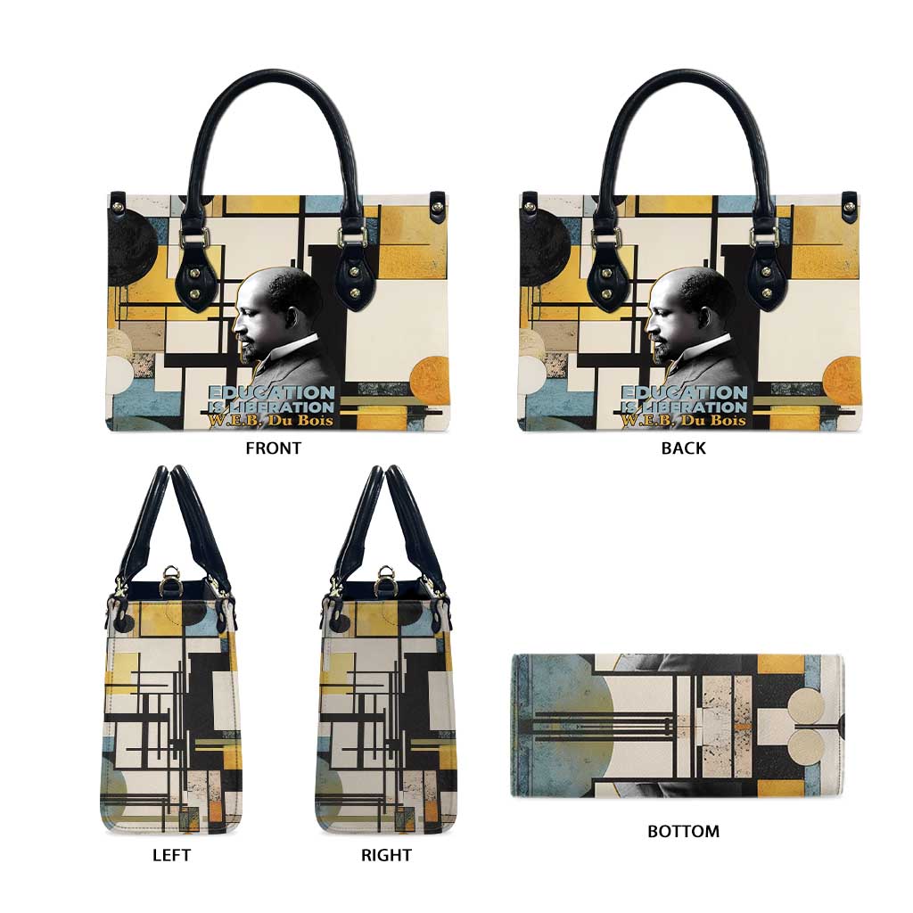 W.E.B. Du Bois Education is Liberation Leather Bag Scholar, Activist, Visionary Tribute Design - Wonder Print Shop