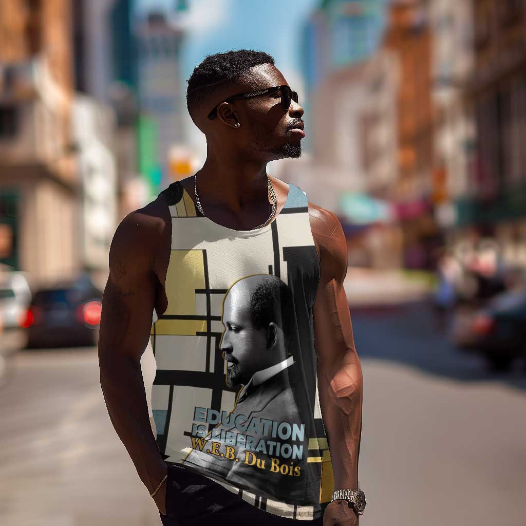 W.E.B. Du Bois Education is Liberation Men Tank Top Scholar, Activist, Visionary Tribute Design - Wonder Print Shop