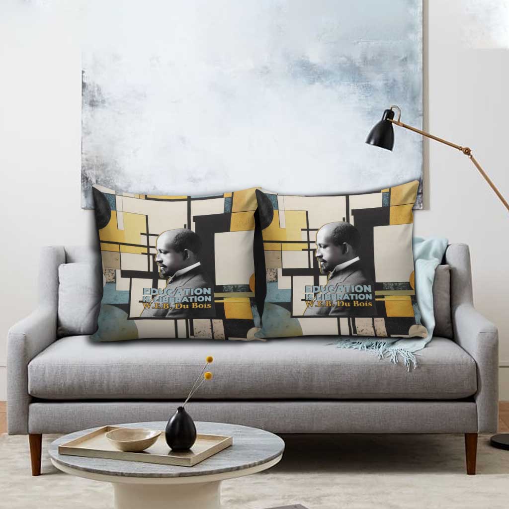 W.E.B. Du Bois Education is Liberation Pillow Cover Scholar, Activist, Visionary Tribute Design - Wonder Print Shop