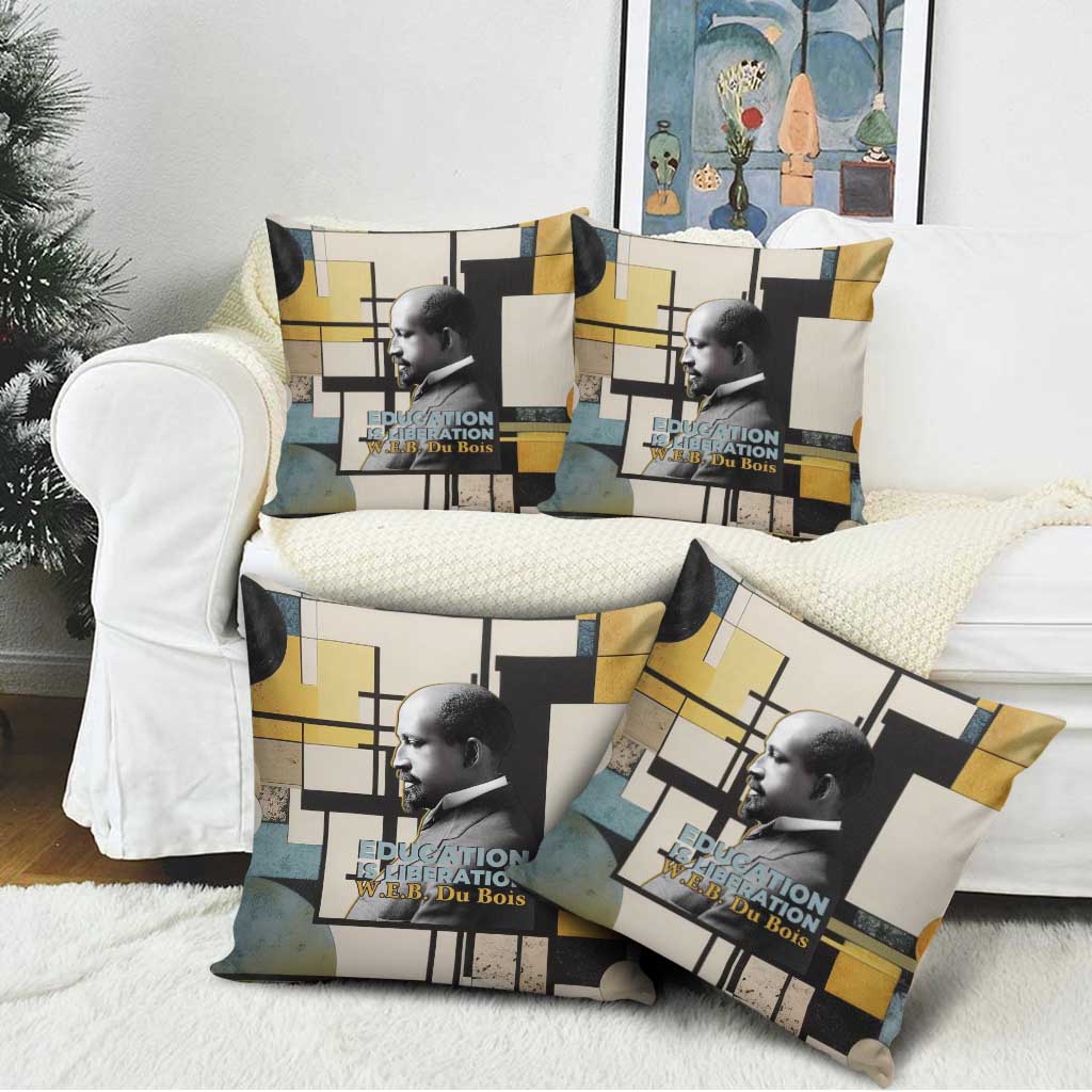 W.E.B. Du Bois Education is Liberation Pillow Cover Scholar, Activist, Visionary Tribute Design - Wonder Print Shop