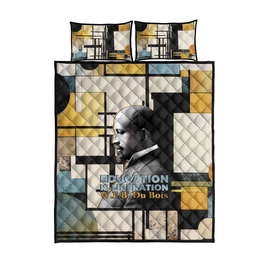 W.E.B. Du Bois Education is Liberation Quilt Bed Set Scholar, Activist, Visionary Tribute Design - Wonder Print Shop