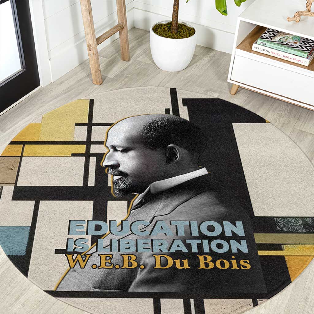 W.E.B. Du Bois Education is Liberation Round Carpet Scholar, Activist, Visionary Tribute Design - Wonder Print Shop