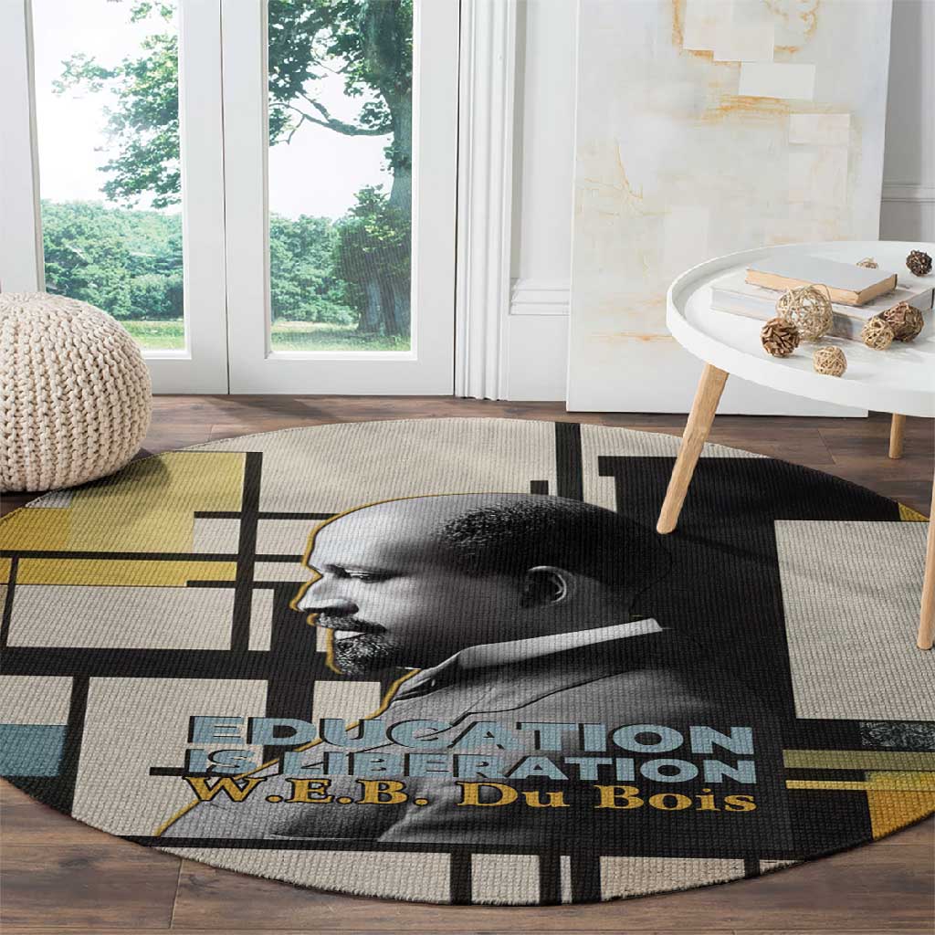 W.E.B. Du Bois Education is Liberation Round Carpet Scholar, Activist, Visionary Tribute Design - Wonder Print Shop