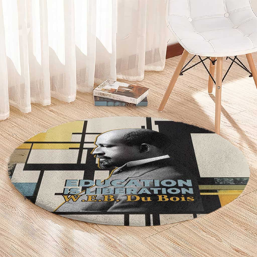 W.E.B. Du Bois Education is Liberation Round Carpet Scholar, Activist, Visionary Tribute Design - Wonder Print Shop