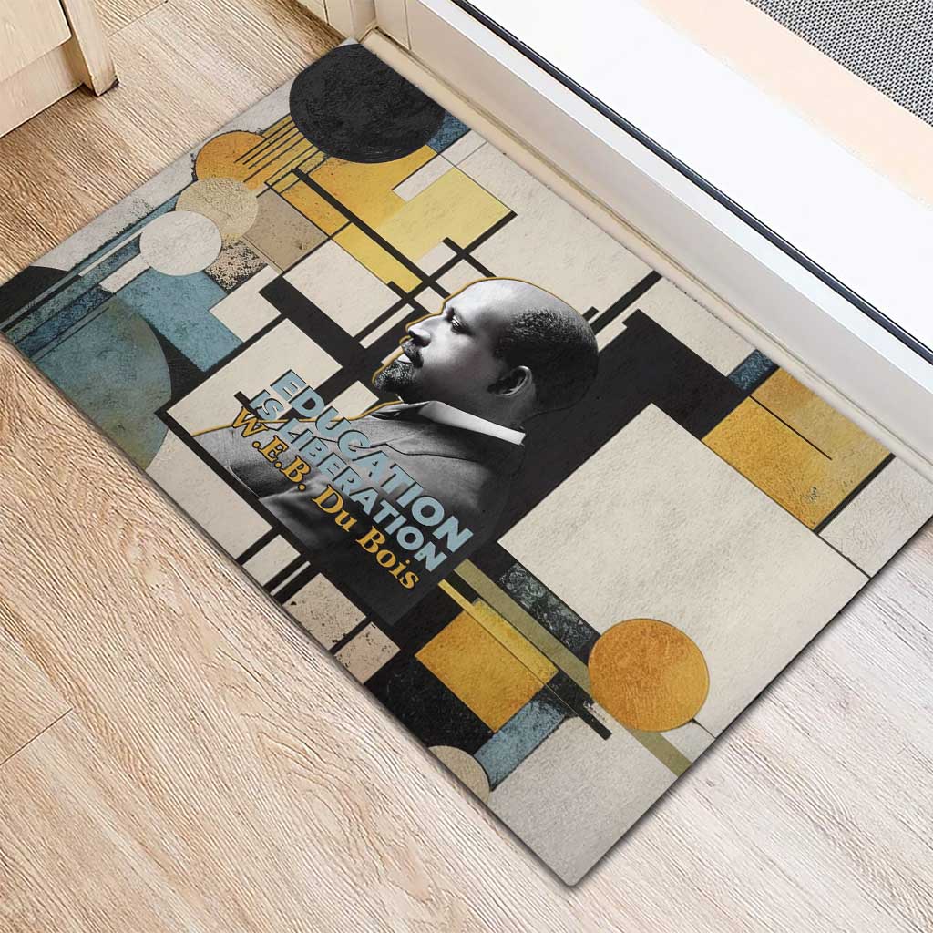 W.E.B. Du Bois Education is Liberation Rubber Doormat Scholar, Activist, Visionary Tribute Design - Wonder Print Shop