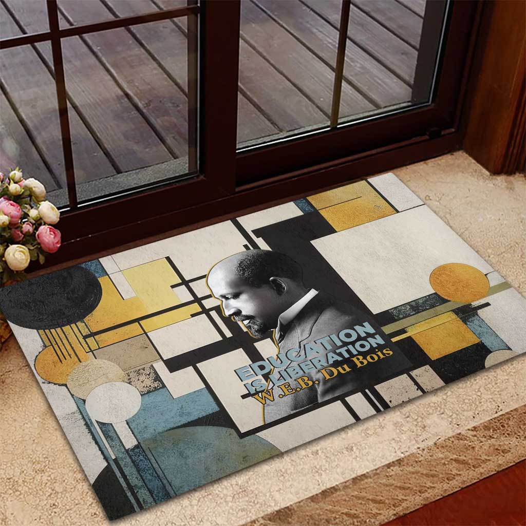 W.E.B. Du Bois Education is Liberation Rubber Doormat Scholar, Activist, Visionary Tribute Design - Wonder Print Shop