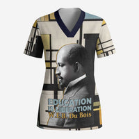 W.E.B. Du Bois Education is Liberation Scrub Top Scholar, Activist, Visionary Tribute Design - Wonder Print Shop