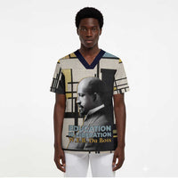W.E.B. Du Bois Education is Liberation Scrub Top Scholar, Activist, Visionary Tribute Design - Wonder Print Shop
