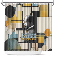 W.E.B. Du Bois Education is Liberation Shower Curtain Scholar, Activist, Visionary Tribute Design - Wonder Print Shop