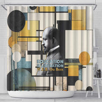 W.E.B. Du Bois Education is Liberation Shower Curtain Scholar, Activist, Visionary Tribute Design - Wonder Print Shop