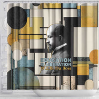 W.E.B. Du Bois Education is Liberation Shower Curtain Scholar, Activist, Visionary Tribute Design - Wonder Print Shop