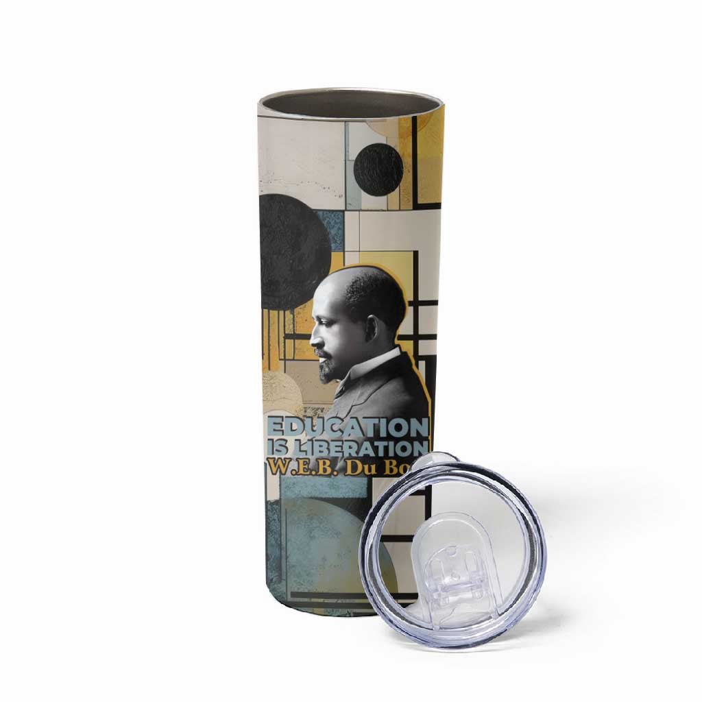 W.E.B. Du Bois Education is Liberation Skinny Tumbler Scholar, Activist, Visionary Tribute Design - Wonder Print Shop