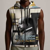 W.E.B. Du Bois Education is Liberation Sleeveless Zip Hoodie Scholar, Activist, Visionary Tribute Design - Wonder Print Shop