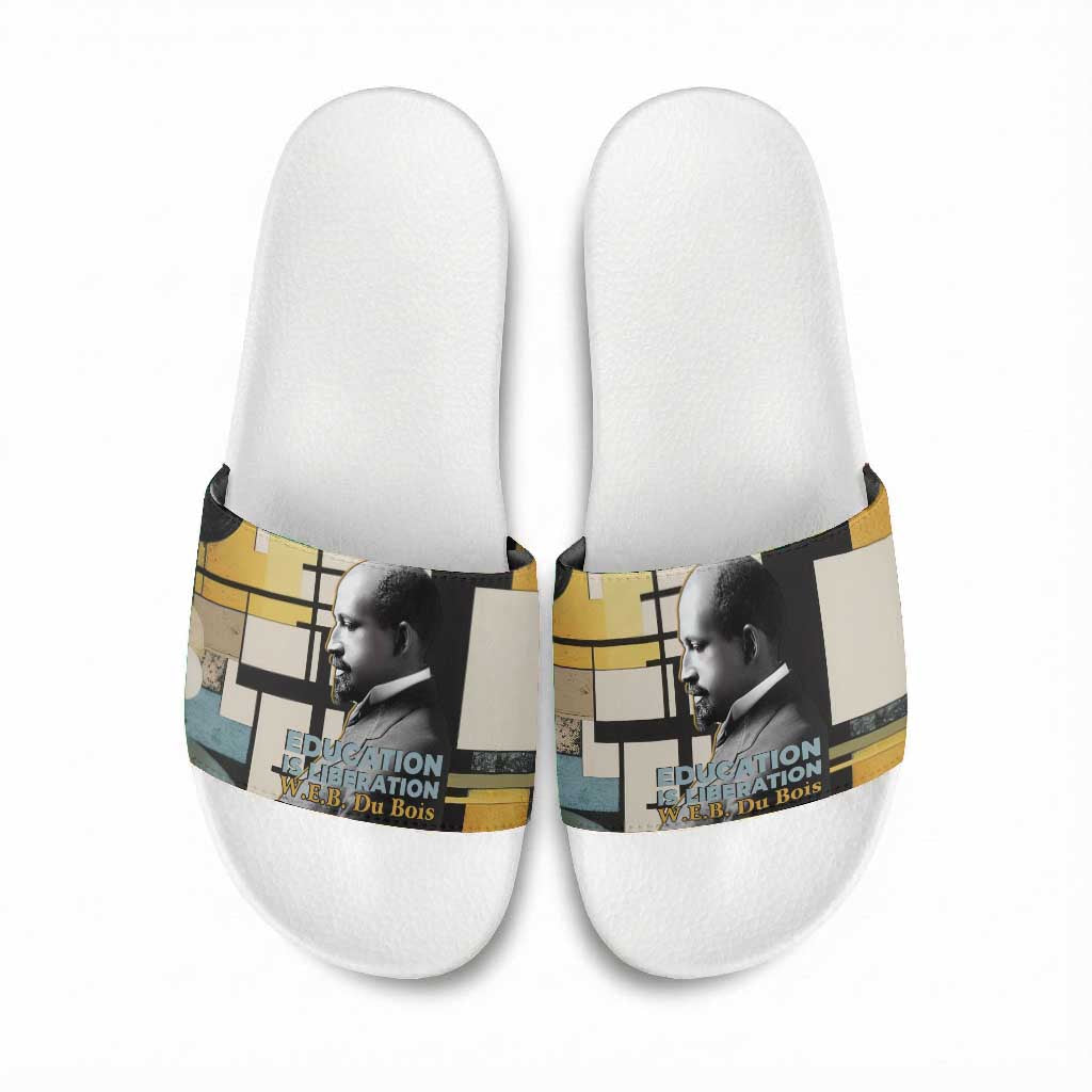 W.E.B. Du Bois Education is Liberation Slide Sandals Scholar, Activist, Visionary Tribute Design - Wonder Print Shop