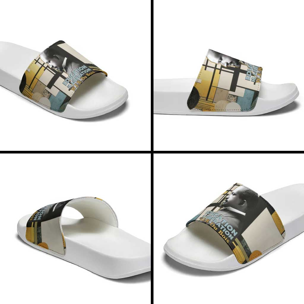 W.E.B. Du Bois Education is Liberation Slide Sandals Scholar, Activist, Visionary Tribute Design - Wonder Print Shop