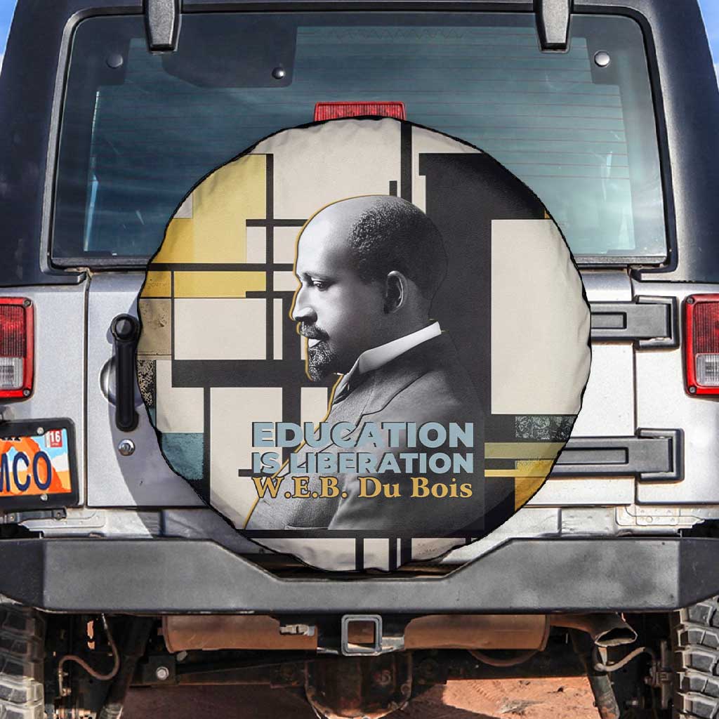 W.E.B. Du Bois Education is Liberation Spare Tire Cover Scholar, Activist, Visionary Tribute Design - Wonder Print Shop