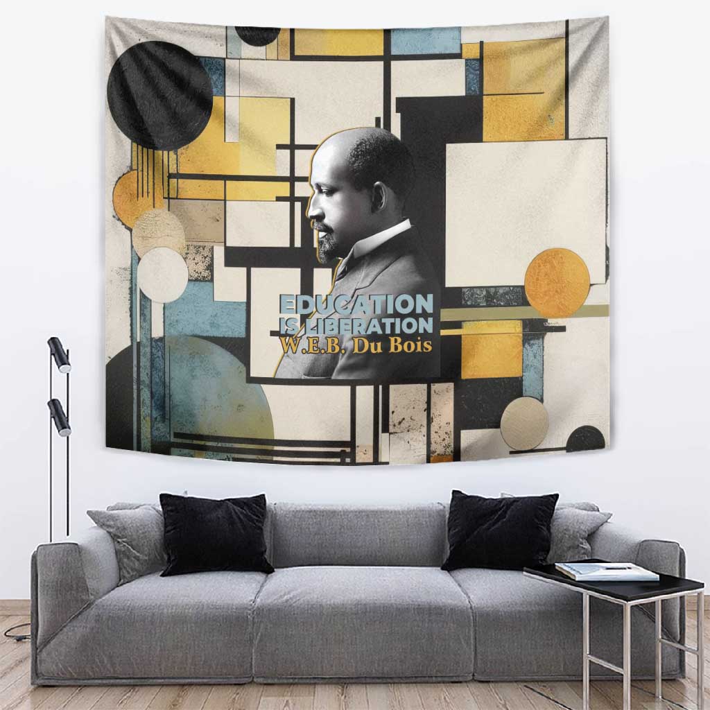 W.E.B. Du Bois Education is Liberation Tapestry Scholar, Activist, Visionary Tribute Design - Wonder Print Shop