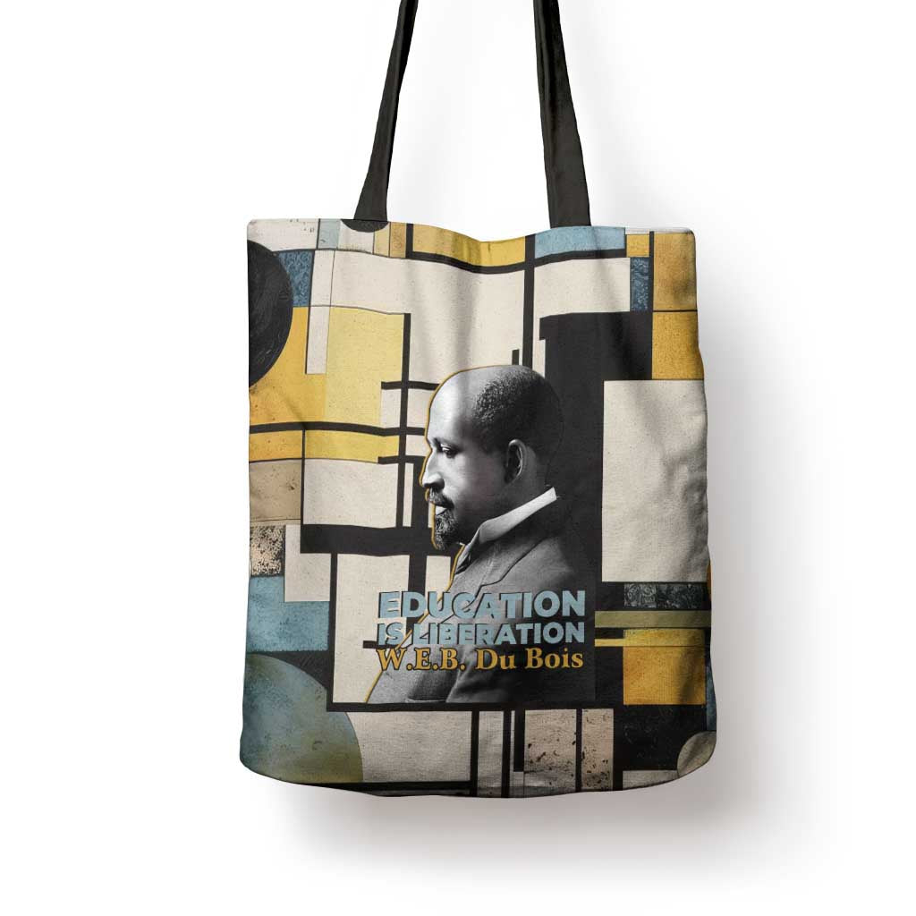 W.E.B. Du Bois Education is Liberation Tote Bag Scholar, Activist, Visionary Tribute Design - Wonder Print Shop