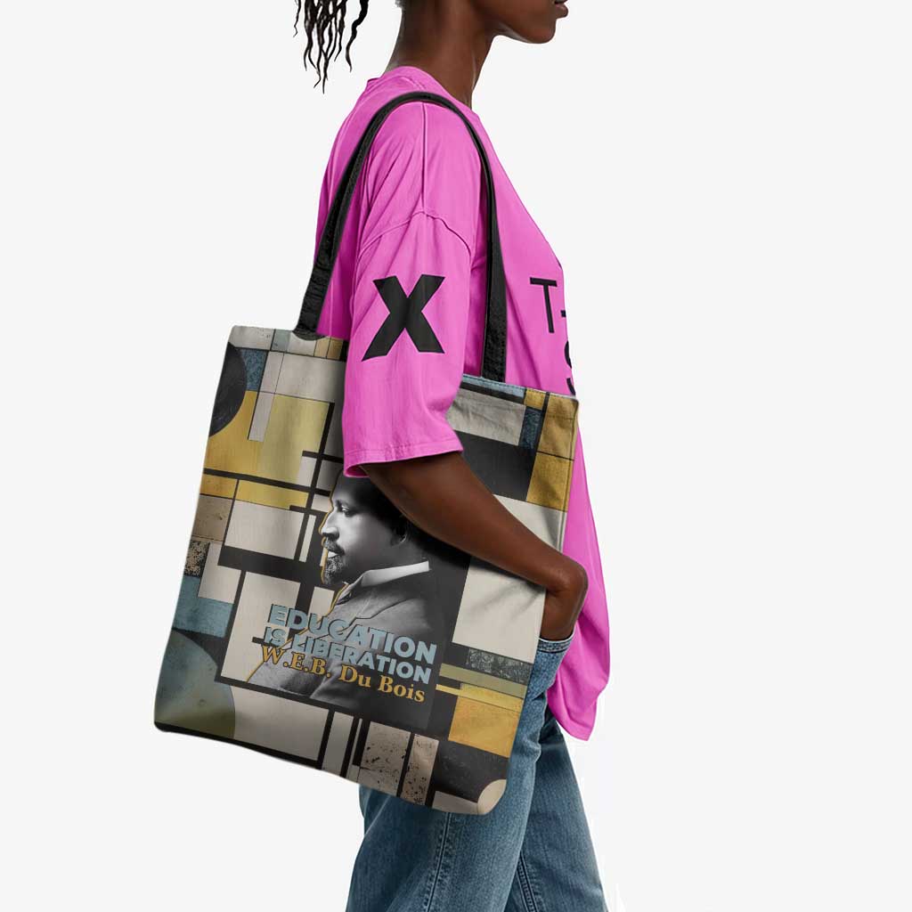W.E.B. Du Bois Education is Liberation Tote Bag Scholar, Activist, Visionary Tribute Design - Wonder Print Shop