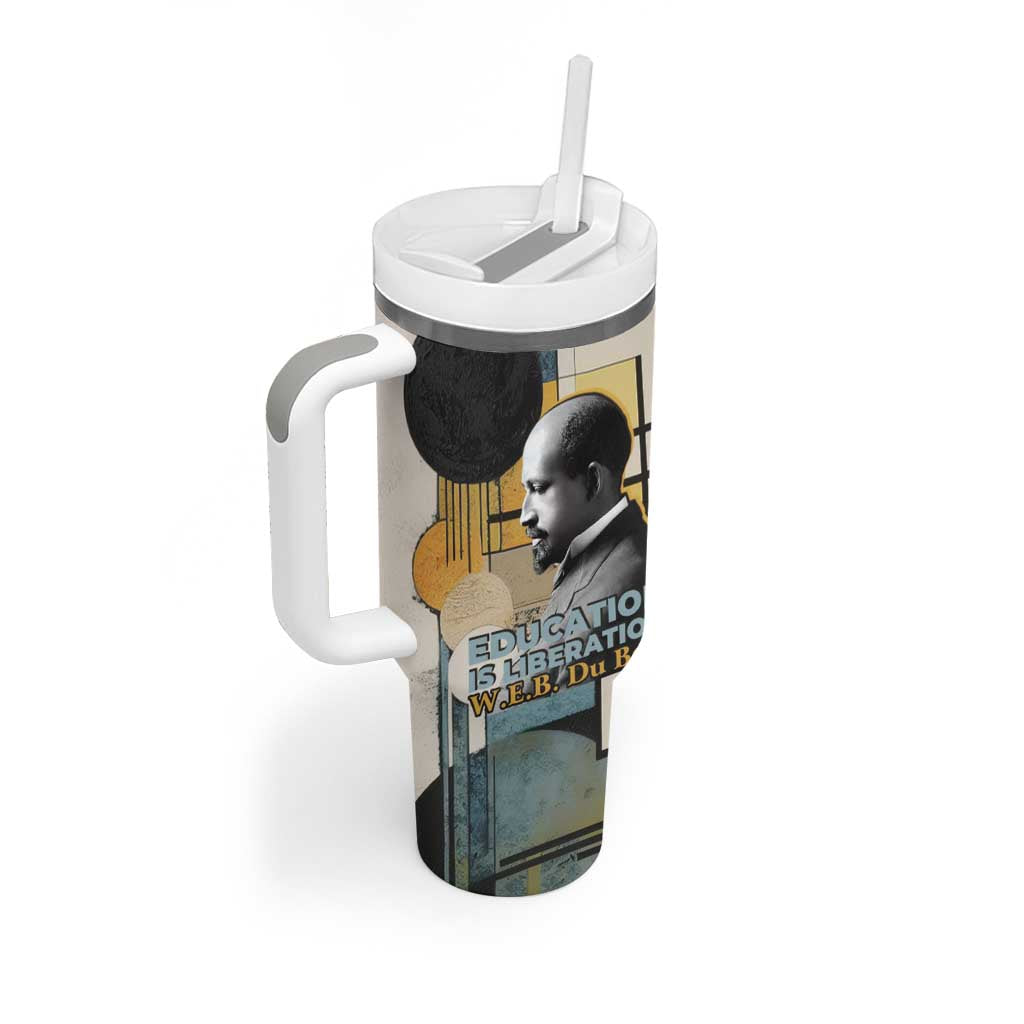 W.E.B. Du Bois Education is Liberation Tumbler With Handle Scholar, Activist, Visionary Tribute Design - Wonder Print Shop