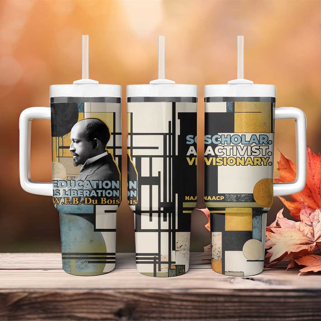 W.E.B. Du Bois Education is Liberation Tumbler With Handle Scholar, Activist, Visionary Tribute Design - Wonder Print Shop