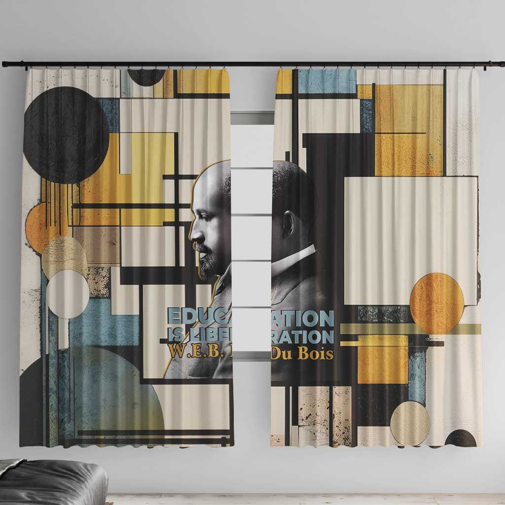 W.E.B. Du Bois Education is Liberation Window Curtain Scholar, Activist, Visionary Tribute Design - Wonder Print Shop