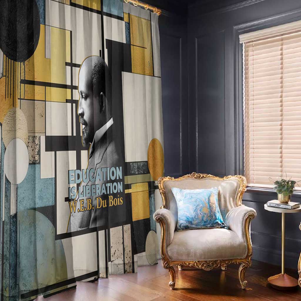 W.E.B. Du Bois Education is Liberation Window Curtain Scholar, Activist, Visionary Tribute Design - Wonder Print Shop