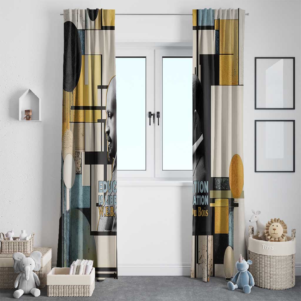 W.E.B. Du Bois Education is Liberation Window Curtain Scholar, Activist, Visionary Tribute Design - Wonder Print Shop