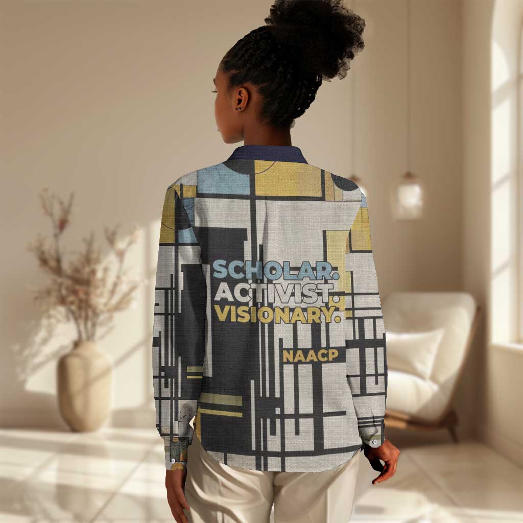 W.E.B. Du Bois Education is Liberation Women Casual Shirt Scholar, Activist, Visionary Tribute Design - Wonder Print Shop