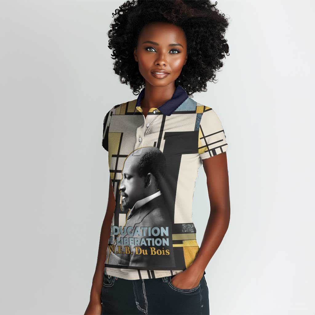 W.E.B. Du Bois Education is Liberation Women Polo Shirt Scholar, Activist, Visionary Tribute Design TS04