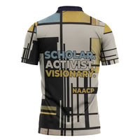 W.E.B. Du Bois Education is Liberation Zipper Polo Shirt Scholar, Activist, Visionary Tribute Design - Wonder Print Shop