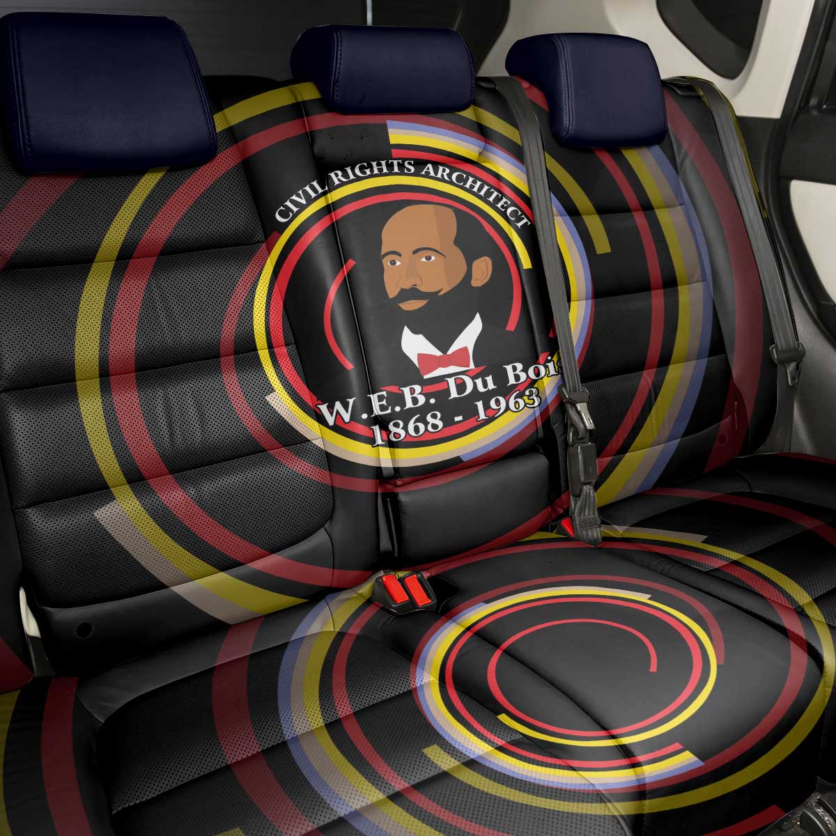 W.E.B. Du Bois Civil Rights Architect Back Car Seat Cover Niagara Movement - NAACP Tribute Design - Wonder Print Shop