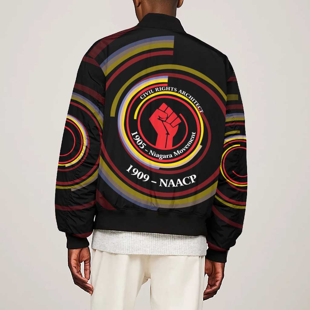 W.E.B. Du Bois Civil Rights Architect Bomber Jacket Niagara Movement - NAACP Tribute Design - Wonder Print Shop