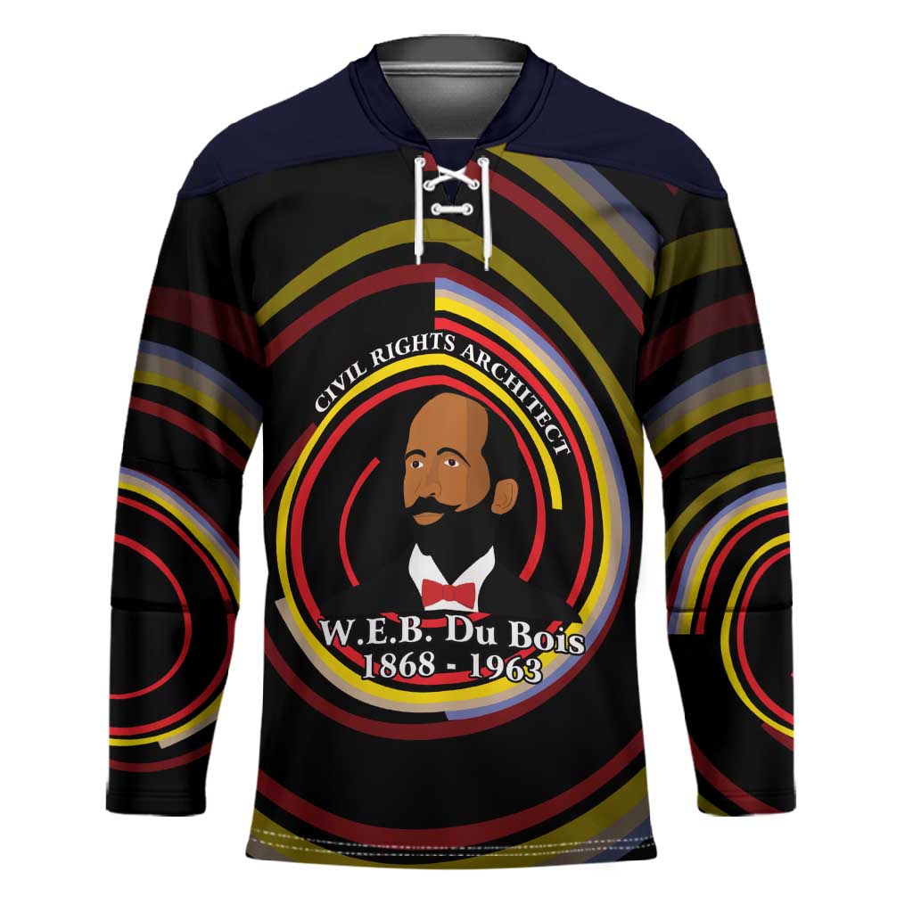 W.E.B. Du Bois Civil Rights Architect Hockey Jersey Niagara Movement - NAACP Tribute Design - Wonder Print Shop