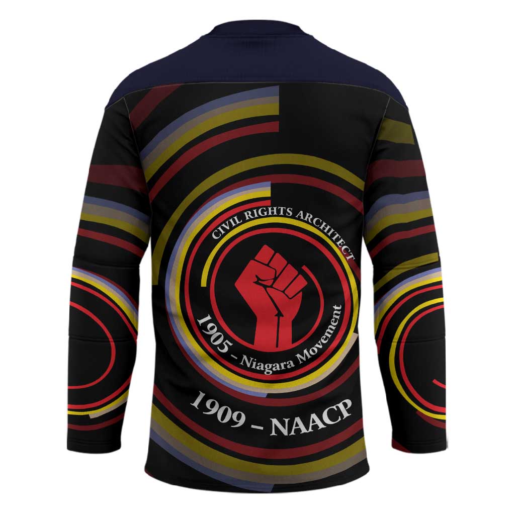 W.E.B. Du Bois Civil Rights Architect Hockey Jersey Niagara Movement - NAACP Tribute Design - Wonder Print Shop