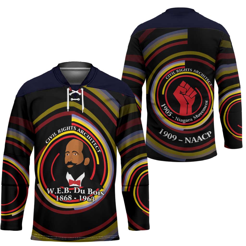 W.E.B. Du Bois Civil Rights Architect Hockey Jersey Niagara Movement - NAACP Tribute Design - Wonder Print Shop