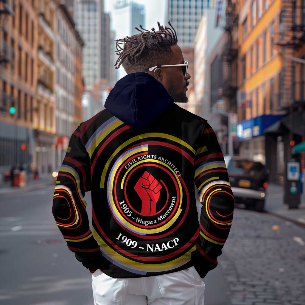 W.E.B. Du Bois Civil Rights Architect Hoodie Niagara Movement - NAACP Tribute Design - Wonder Print Shop