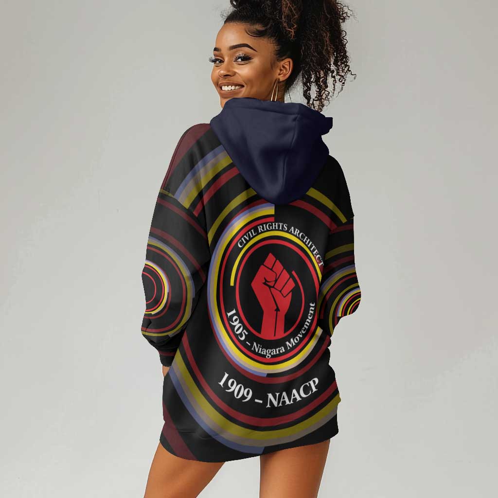 W.E.B. Du Bois Civil Rights Architect Hoodie Dress Niagara Movement - NAACP Tribute Design - Wonder Print Shop