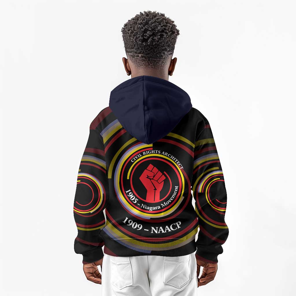 W.E.B. Du Bois Civil Rights Architect Kid Hoodie Niagara Movement - NAACP Tribute Design - Wonder Print Shop