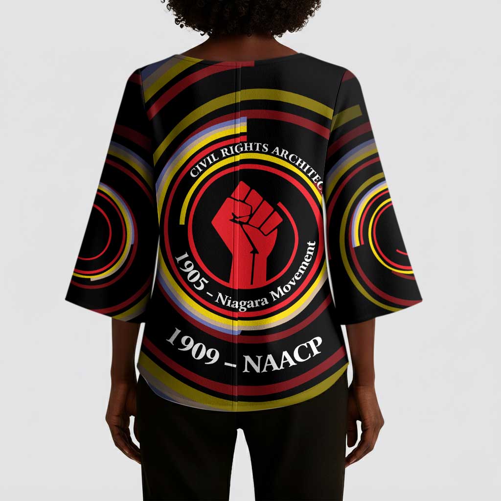 W.E.B. Du Bois Civil Rights Architect Kimono Sleeve Blouse Niagara Movement - NAACP Tribute Design - Wonder Print Shop
