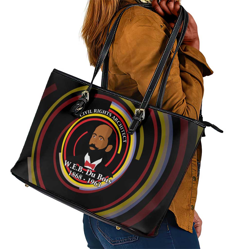 W.E.B. Du Bois Civil Rights Architect Leather Tote Bag Niagara Movement - NAACP Tribute Design - Wonder Print Shop